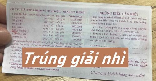 Trúng giải nhì được bao nhiêu tiền? Cơ cấu giải thưởng ra sao?