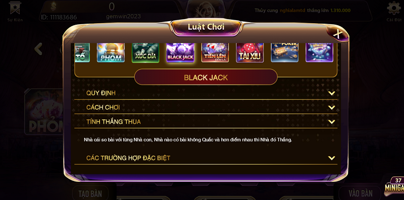 Những kinh nghiệm chơi Blackjack Gemwin